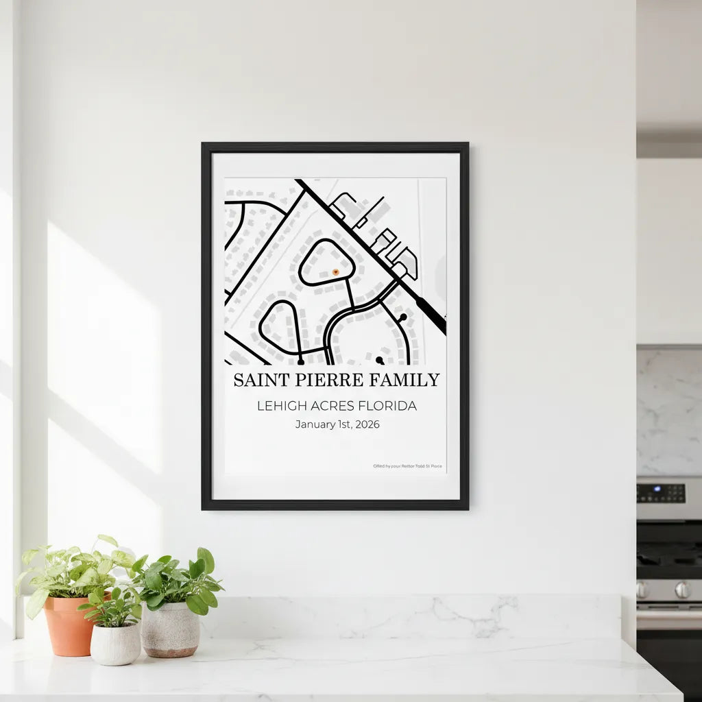 The Map Collection™ – Home Sweet Home Map Portrait