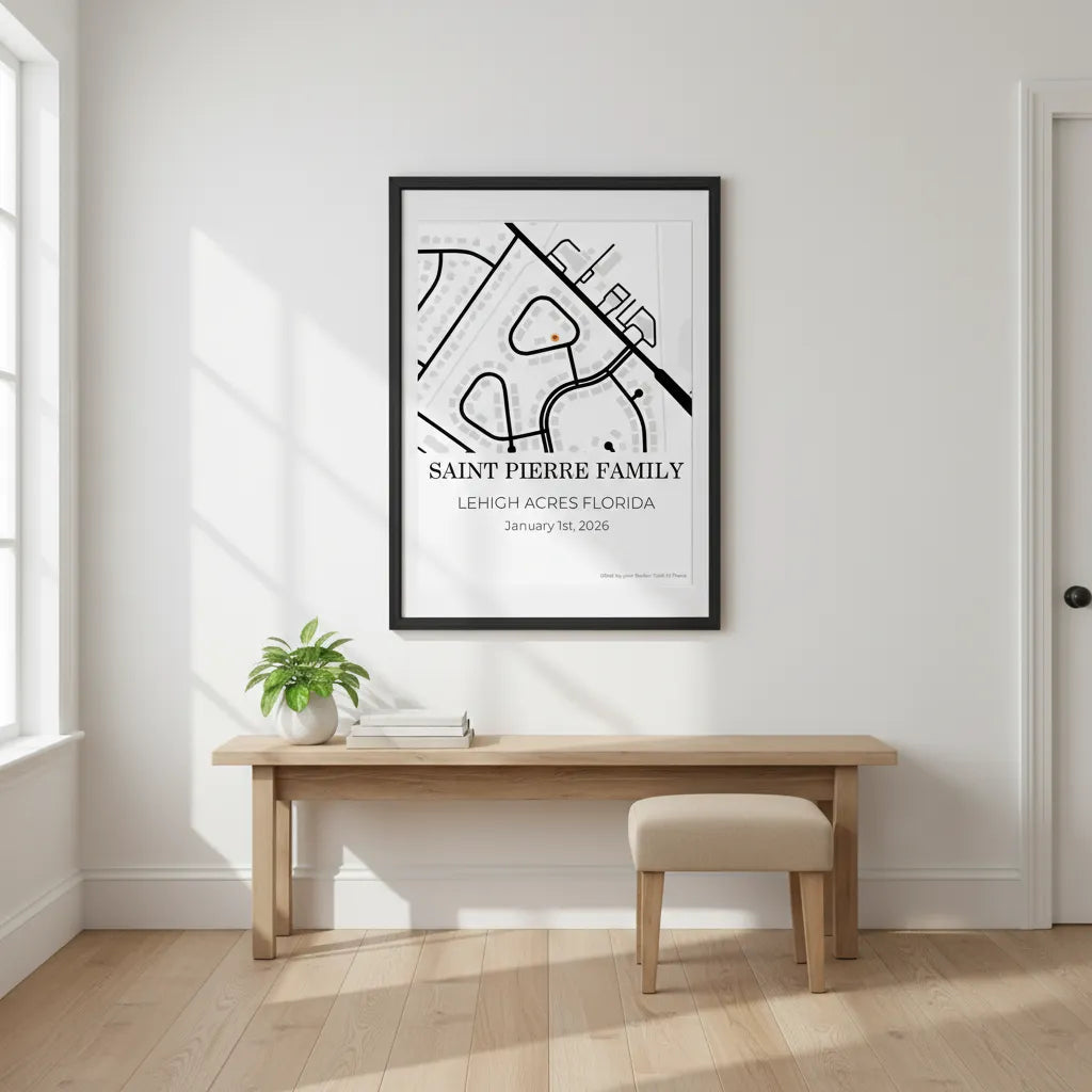 The Map Collection™ – Home Sweet Home Map Portrait