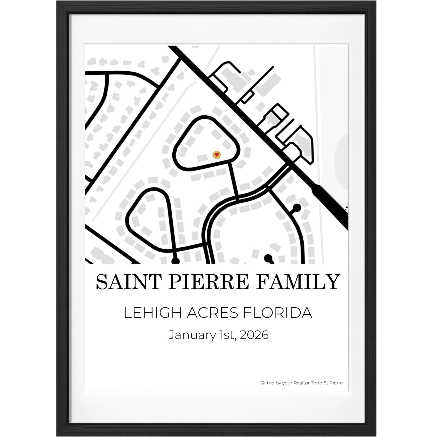 The Map Collection™ – Home Sweet Home Map Portrait